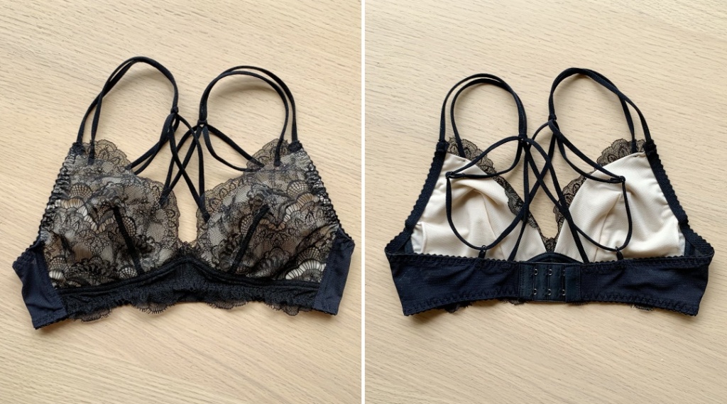 Désir String Bralette 左:フロント 右:バック
