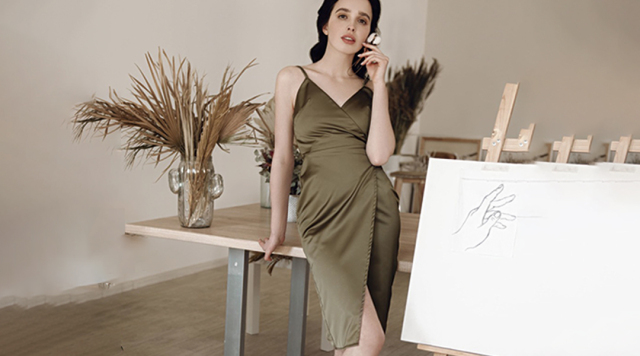 Golden Olive Dress